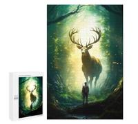 Teenagerss 1000 PCS Puzzle Stag in A Enchanted Forest Puzzle for Adults Anti-Stress Toys Difficult Challenge Great Gift for Gaming 1000 PCS