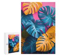 Teenagerss 1000 PCS Puzzle Stylish Monstera Leaf Puzzles for Adults Family Game Staycation Kill Time Birthday Present, Gifts, 1000 PCS