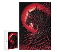 Teenagerss 1000 PCS Puzzle Tiger Red Mystic Puzzles for Adults Family Game Staycation Kill Time Birthday Present, Gifts, 1000 PCS