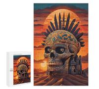 Teenagerss 1000 PCS Puzzle Tribal Sunset Skull Puzzle for Adults Anti-Stress Toys Difficult Challenge Great Gift for Gaming 1000 PCS