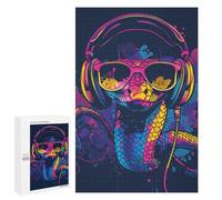 Teenagerss 1000 PCS Puzzle Vibrant Snake Headphones Artwork Adult Jigsaw Puzzles Precision Cutting Help The Brain Exercise Challenging Family Fun Game 1000 PCS