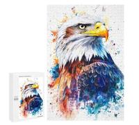 Teenagerss 1000 PCS Puzzle Watercolor Bald Eagle Puzzle for Adults Anti-Stress Toys Difficult Challenge Great Gift for Gaming 1000 PCS