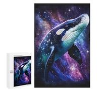Teenagerss 1000 PCS Puzzle Whale in Space Art Print-4 Jigsaw Puzzles for Adults Stress Reliever Educational Challenge Unique Challenge Game 1000 PCS