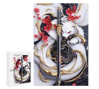 Teenagerss 1000 PCS Puzzle White Bear Samurai Polar Adult Jigsaw Puzzles Precision Cutting Help The Brain Exercise Challenging Family Fun Game 1000 PCS