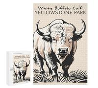 Teenagerss 1000 PCS Puzzle White Buffalo Calf Jigsaw Puzzles for Adults Stress Reliever Educational Challenge Unique Challenge Game 1000 PCS