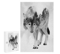 Teenagerss 1000 PCS Puzzle Wolf And Forest 8 Jigsaw Puzzles for Adults Stress Reliever Educational Challenge Unique Challenge Game 1000 PCS