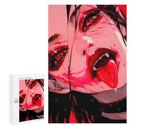 Teenagerss 1000 PCS Puzzle Yandere Anime Vampire Girl Adult Jigsaw Puzzles Precision Cutting Help The Brain Exercise Challenging Family Fun Game 1000 PCS