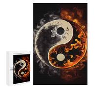 Teenagerss 1000 PCS Puzzle Yin Yang Symbol Decor Jigsaw Puzzles for Adults Stress Reliever Educational Challenge Unique Challenge Game 1000 PCS