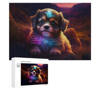 Teenagerss 300 PCS Jigsaw Puzzle Enchanted Puppy in Twilight Jigsaws for Adults Relaxing Games Improve Memory Fun Activities at Home 300 PCS