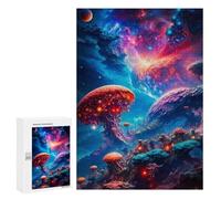 Teenagerss 300 PCS Jigsaw Puzzle Galactic Mushroom Puzzle for Adults Family Games Staycation Kill Time Unique Birthday And Xmas Gifts 300 PCS