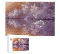 Teenagerss 300 PCS Jigsaw Puzzle Infrared Swan Lake Reflection Jigsaws for Adults Family Games Birthday Present Fun at Home Activities, 300 PCS