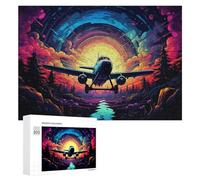 Teenagerss 300 PCS Jigsaw Puzzle Magical Sunset Flight Adventure -3 Jigsaw Anti-Stress Toys Home Decoration Unique Birthday And Xmas Gifts 300 PCS