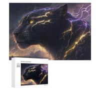 Teenagerss 300 PCS Jigsaw Puzzle Thunderous Panther Epic Fantasy Artwork Jigsaws for Adults DIY Toys Analysis And Logic Challenging Game Gifts 300 PCS