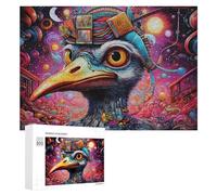 Teenagerss 300 PCS Jigsaw Puzzle Whimsical Bird in A Cosmic Dreamscape Jigsaws for Adults Relaxing Games Improve Memory Fun Activities at Home 300 PCS