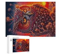 Teenagerss 300 PCS Jigsaw Puzzle Whimsical Feathered Creature in Fiery Sky Jigsaws for Adults Family Games Birthday Present Fun at Home Activities, 300 PCS