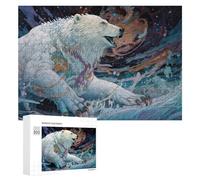 Teenagerss 300 PCS Jigsaw Puzzle Whispering Arctic Dreams A Polar Bear's Tale Jigsaws for Adults Family Games Birthday Present Fun at Home Activities, 300 PCS