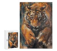 Teenagerss 300 PCS Puzzle Bengal Tiger Mysterious Adult Jigsaw Puzzles Precision Cutting Help The Brain Exercise Challenging Family Fun Game 300 PCS