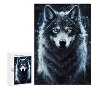Teenagerss 300 PCS Puzzle Black Fox Adult Jigsaw Puzzles Precision Cutting Help The Brain Exercise Challenging Family Fun Game 300 PCS