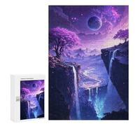 Teenagerss 300 PCS Puzzle Celestial Cherry Blossoms Cascade Jigsaw Puzzles for Adults Stress Reliever Educational Challenge Unique Challenge Game 300 PCS