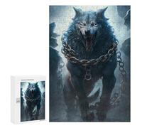 Teenagerss 300 PCS Puzzle Chained Wolf Artwork Puzzle for Adults Anti-Stress Toys Difficult Challenge Great Gift for Gaming 300 PCS