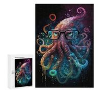Teenagerss 300 PCS Puzzle Colorful Octopus Art Print-4 Adult Jigsaw Puzzles Precision Cutting Help The Brain Exercise Challenging Family Fun Game 300 PCS