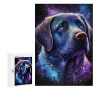 Teenagerss 300 PCS Puzzle Cosmic Labrador Portrait-1 Jigsaw Puzzles for Adults Stress Reliever Educational Challenge Unique Challenge Game 300 PCS