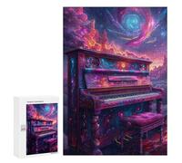 Teenagerss 300 PCS Puzzle Cosmic Piano Puzzles for Adults Family Game Staycation Kill Time Birthday Present, Gifts, 300 PCS