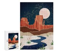 Teenagerss 300 PCS Puzzle Desert Stars River Adult Jigsaw Puzzles Precision Cutting Help The Brain Exercise Challenging Family Fun Game 300 PCS