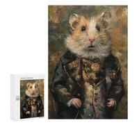 Teenagerss 300 PCS Puzzle Elegant Gentleman Hamster Puzzles for Adults Family Game Staycation Kill Time Birthday Present, Gifts, 300 PCS