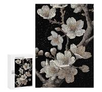 Teenagerss 300 PCS Puzzle Floral Engraving on Black Background Puzzle for Adults Anti-Stress Toys Difficult Challenge Great Gift for Gaming 300 PCS