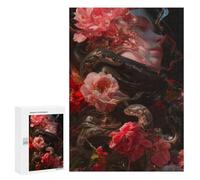 Teenagerss 300 PCS Puzzle Floral Serpent Puzzle for Adults Anti-Stress Toys Difficult Challenge Great Gift for Gaming 300 PCS