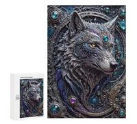 Teenagerss 300 PCS Puzzle Futuristic Steampunk Wolf Adult Jigsaw Puzzles Precision Cutting Help The Brain Exercise Challenging Family Fun Game 300 PCS