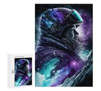 Teenagerss 300 PCS Puzzle Galactic Explorer's Helmet Jigsaw Puzzles for Adults Stress Reliever Educational Challenge Unique Challenge Game 300 PCS