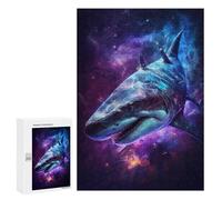 Teenagerss 300 PCS Puzzle Galactic Shark Art Print-5 Jigsaw Puzzles for Adults Stress Reliever Educational Challenge Unique Challenge Game 300 PCS