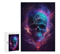 Teenagerss 300 PCS Puzzle Galactic Skull Artwork Adult Jigsaw Puzzles Precision Cutting Help The Brain Exercise Challenging Family Fun Game 300 PCS