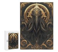 Teenagerss 300 PCS Puzzle Imperial Cthulhu Art Deco Jigsaw Puzzles for Adults Stress Reliever Educational Challenge Unique Challenge Game 300 PCS