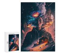 Teenagerss 300 PCS Puzzle Inner Chaos A Digital Art Exploration Puzzles for Adults Family Game Staycation Kill Time Birthday Present, Gifts, 300 PCS