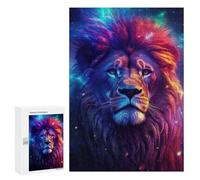 Teenagerss 300 PCS Puzzle Lion Night Galaxy Aurora Puzzle for Adults Anti-Stress Toys Difficult Challenge Great Gift for Gaming 300 PCS