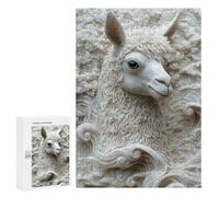 Teenagerss 300 PCS Puzzle Monochrome Alpaca Sculpture Adult Jigsaw Puzzles Precision Cutting Help The Brain Exercise Challenging Family Fun Game 300 PCS