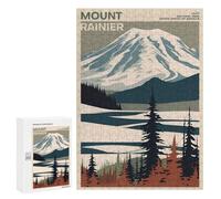 Teenagerss 300 PCS Puzzle Mount Rainier National Prk Jigsaw Puzzles for Adults Stress Reliever Educational Challenge Unique Challenge Game 300 PCS