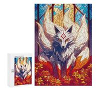 Teenagerss 300 PCS Puzzle Mystical Kitsune Adult Jigsaw Puzzles Precision Cutting Help The Brain Exercise Challenging Family Fun Game 300 PCS