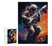 Teenagerss 300 PCS Puzzle Play Guitar Outer Space Puzzle for Adults Anti-Stress Toys Difficult Challenge Great Gift for Gaming 300 PCS