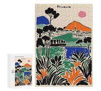 Teenagerss 300 PCS Puzzle Provence Landscape Illustration Jigsaw Puzzles for Adults Stress Reliever Educational Challenge Unique Challenge Game 300 PCS