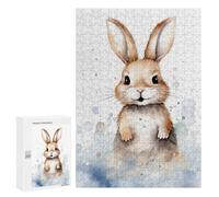 Teenagerss 300 PCS Puzzle Rabbit Watercolor Jigsaw Puzzles for Adults Stress Reliever Educational Challenge Unique Challenge Game 300 PCS