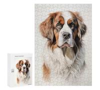 Teenagerss 300 PCS Puzzle St Bernard Dog Puzzles for Adults Family Game Staycation Kill Time Birthday Present, Gifts, 300 PCS