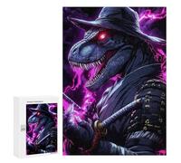 Teenagerss 300 PCS Puzzle T-rex Raptor Ninja Animal Jigsaw Puzzles for Adults Stress Reliever Educational Challenge Unique Challenge Game 300 PCS