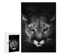 Teenagerss 300 PCS Puzzle The Cougar Silver Lion Jigsaw Puzzles for Adults Stress Reliever Educational Challenge Unique Challenge Game 300 PCS