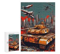Teenagerss 300 PCS Puzzle War Tank Puzzle for Adults Anti-Stress Toys Difficult Challenge Great Gift for Gaming 300 PCS