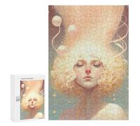 Teenagerss 300 PCS Puzzle Whispering Bubbles A Dreamy Portrait Puzzle for Adults Anti-Stress Toys Difficult Challenge Great Gift for Gaming 300 PCS