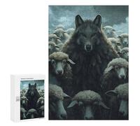 Teenagerss 300 PCS Puzzle Wolf Mask Sheep Art Puzzle for Adults Anti-Stress Toys Difficult Challenge Great Gift for Gaming 300 PCS